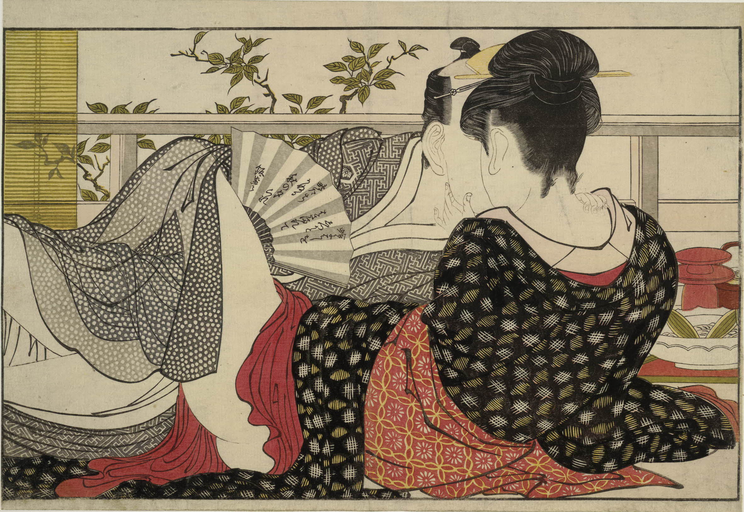 Estampa shunga de Kitagawa Utamaro